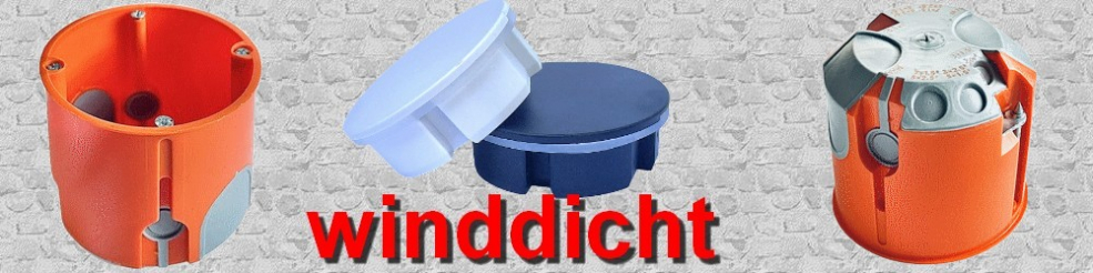 Hohlwanddosen winddicht Ø68x48mm tief mit Schrauben + Steckdosendichtung
