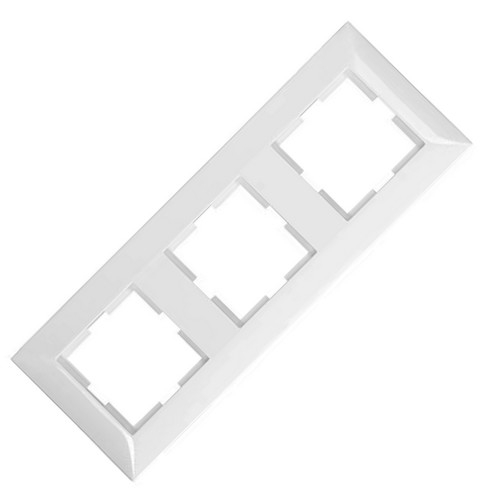 Meridian Standard 3-fach Rahmen reinweiß