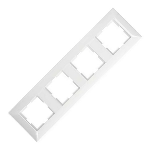 Meridian Standard 4-fach Rahmen reinweiß