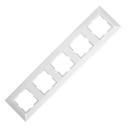 Meridian Standard 5-fach Rahmen reinweiß