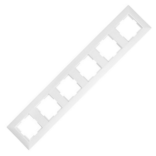 Meridian Standard 6-fach Rahmen reinweiß