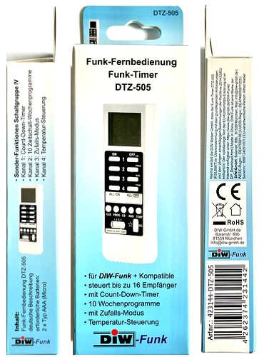 DTZ-505 Funk-Timer mit Countdown Temperatursteuerung und Urlaubsmodus
