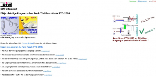 Funk-Tür-Öffner Modul DFTO-2090-K mit Key-Sender