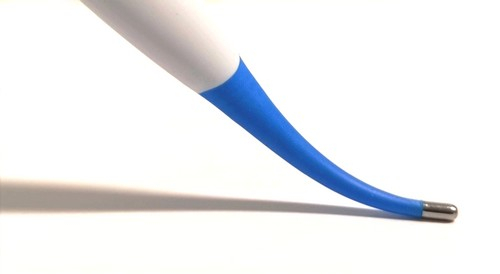 Digitales Fieber-Thermometer inkl. Schutzhülle, wasserdichter Sensor KT-DT4B
