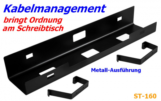 Cleveres Kabelmanagementsystem ST-160 sorgt für Ordnung am Arbeitsplatz