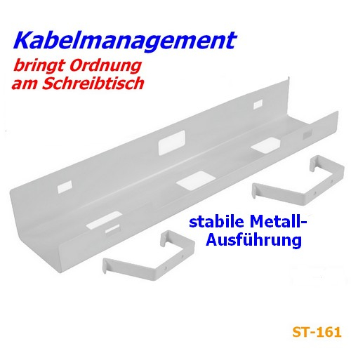 Cleveres Kabelmanagementsystem ST-161 sorgt für Ordnung am Arbeitsplatz