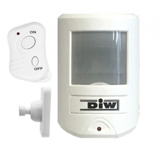 DAL-BM20 Alarmsystem Bewegungsmelder mit Alarmsirene und Funk-Fernbedienung