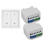 ET-650 Funk-Set: 2xFunk-Jalousie-Schalter + Serien-Wandsender DIW-Comfort