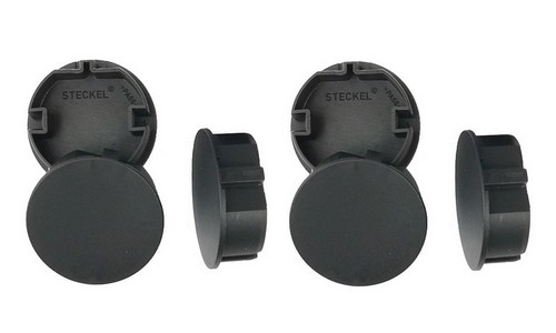 6 STECKEL schwarz im PE-Beutel