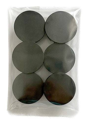 6 STECKEL schwarz im PE-Beutel