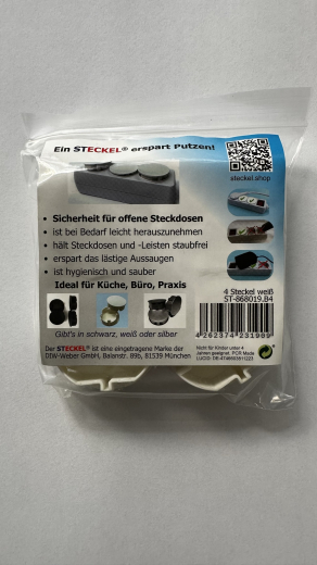 4-er Set Original-STECKEL weiß im PE-Beutel