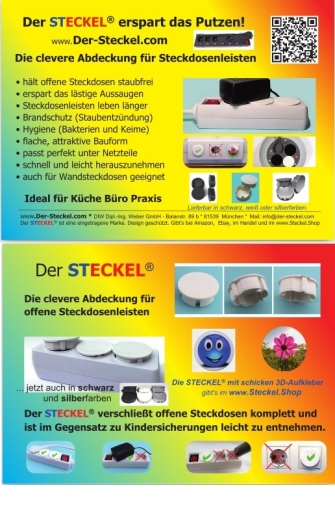 4-er Set Original-STECKEL weiß im PE-Beutel