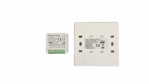 DIW-Funk KE-2300 Kinetisches Funk-Schaltset mit Einbau-Empfänger und batterielosem Wandsender