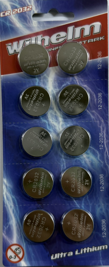 Wilhelm CR2032 Lithium Batterien 3V – 10er Pack