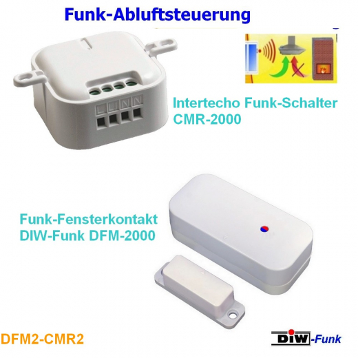 Funk-Abluftsteuerung Set CMR-2000 + DFM-2000 für Dunstabzugshauben DFM2-CMR2