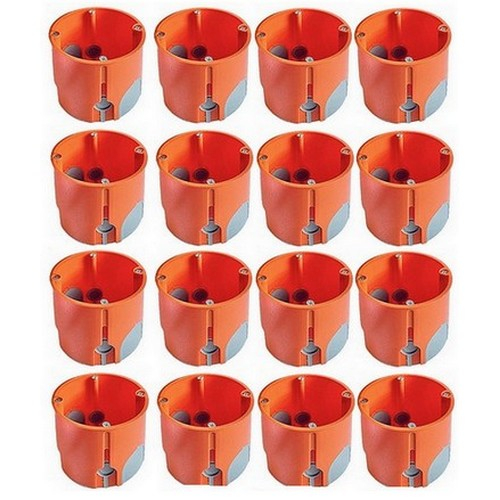 16x Hohlwanddosen winddicht Ø68x61mm tief mit Schrauben, 16x141870
