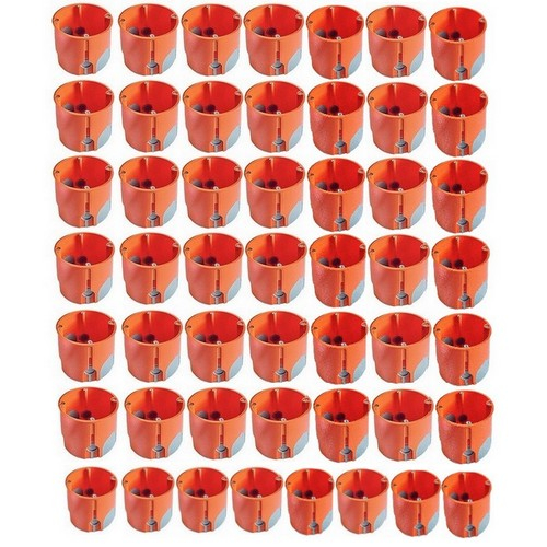 50x Hohlwanddosen winddicht Ø68x61mm tief mit Schrauben, 50x141870