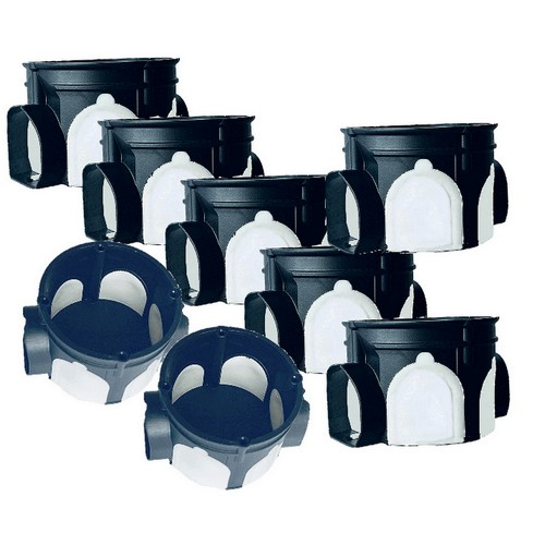 8x Schalterdose WINDDICHT SK05 Ø60x46mm flach