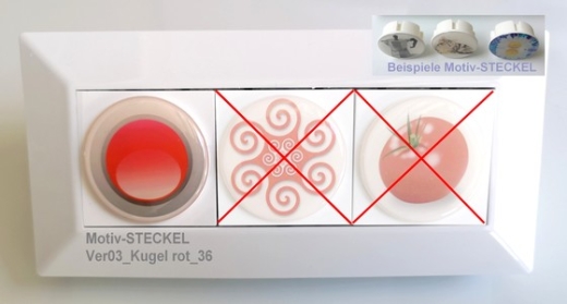 1x Doming-Aufkleber solo DA-Kugel-rot_36