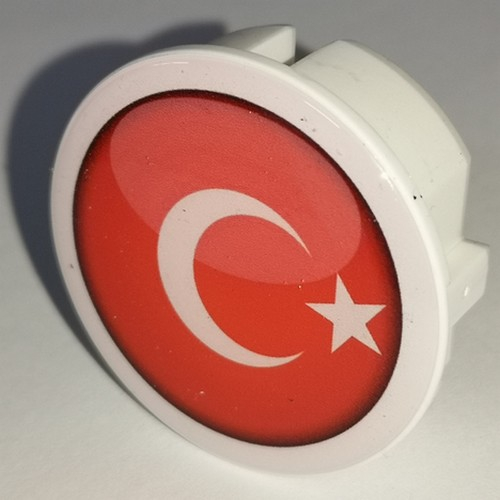 1x Doming-Aufkleber solo DA-163_TURK_Flagge