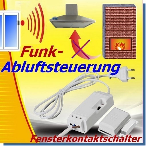 Funk Abluftsteuerung DAS-2090-S EINBAU mit Stecker 2300W + Licht bleibt erhalten