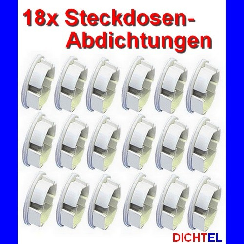 Profibox 18x Steckdosen Abdichtung DICHTEL weiß DI-8019.S18