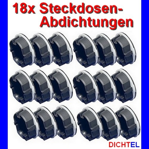 Profibox 18x Steckdosen Abdichtung DICHTEL schwarz DI-8026.S18 wind- luftdicht