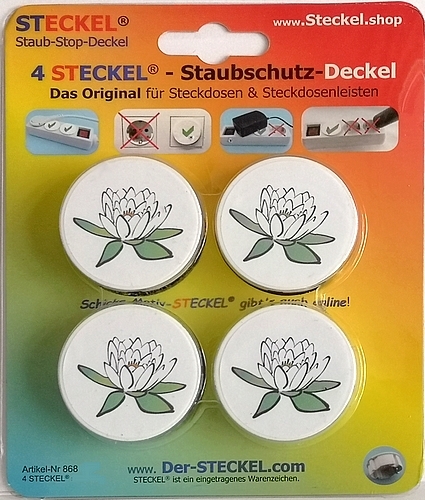 4 Stück Dekosteckel DS-401_Lotus_ws