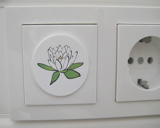 4 Stück Dekosteckel DS-401_Lotus_ws