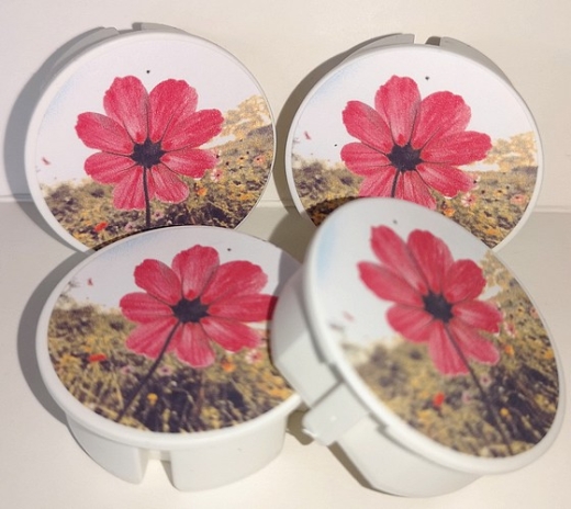 4 Stück Dekosteckel DS-402_Blume_rot