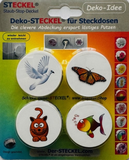 4 Stück Dekosteckel DS-467_Tiere