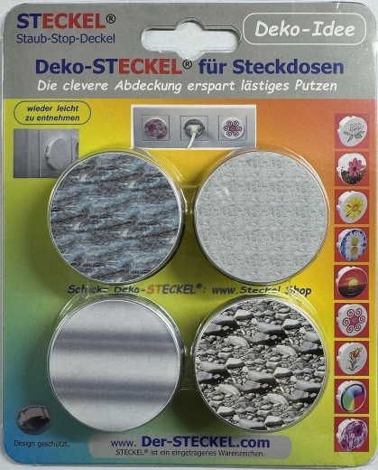 4 Stück Dekosteckel DS-468_Steine