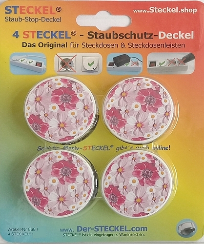 4 Stück Dekosteckel DS-470_Blumenball