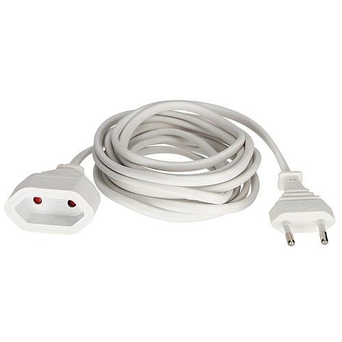EL-041100 Euro-Verlängerung 2,9m weiß mit Stecker und Kupplung
