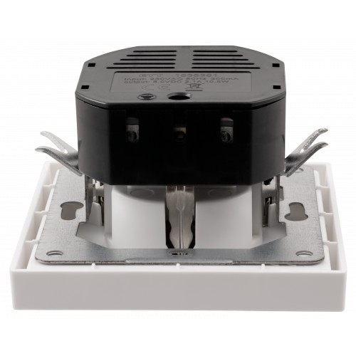 ESH-361 Steckdose + 2xUSB-A SHALLOW-weiss