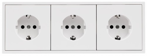 ESH-366 Steckdosen Set Beginner 3S-Profi 4-teilig SHALLOW-weiss