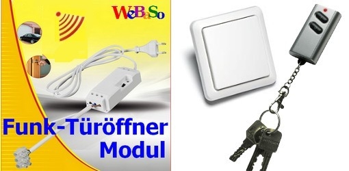 FTO-2090-KW Funk-Türöffner Modul mit 2 Sendern ITK-200+YWT-8500 Key- + Wandsender Intertechno