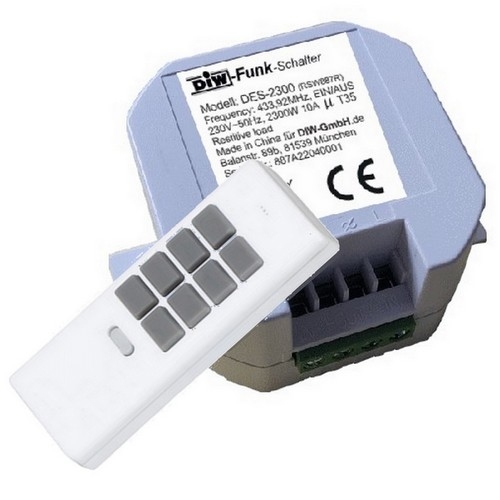 PS-522 DIW-Funk Sparset 230V-Funkschalter DES-2300 + Handsender DHS-12