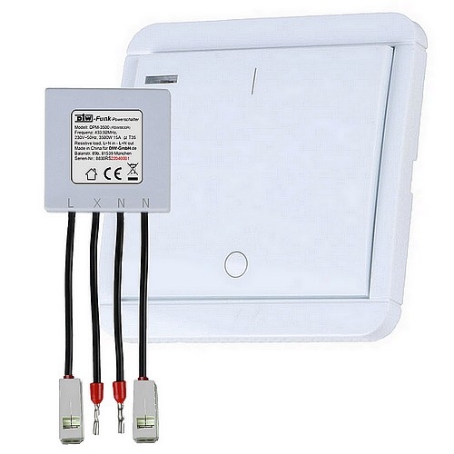 PT-550 DIW-Funk Timer SPARSET Powermodul 3500Watt + Wandsender mit 5-fach Timer