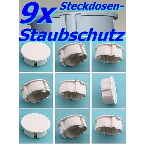 9-er Sparset Original-STECKEL weiß - Steckdosen Abdeckung Staubschutz erspart Putzen