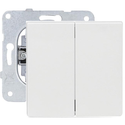 Doppel-Wechsel Schalter Wippe Meridian reinweiß 080030-7015