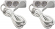 2 Stück 3-Fach Steckdosenleiste, flacher Winkelstecker, 3m, WSP2x045405
