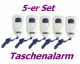 5er Pack DAL-PS10 Taschenalarm mobiler Alarm persönliche Sirene für unterwegs batteriebetrieben 130dB