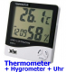 Digitale Wetterstation HTC-1: Hygrometer + Thermometer + Uhr + Alarm + Datum
