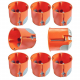 8x Hohlwanddosen winddicht Ø68x61mm tief mit Schrauben, 8x141870