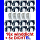16x Schalterdose WINDDICHT SK05 Ø60x46mm flach + 5 Steckdosendichtungen weiß