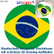 1x Doming-Aufkleber solo DA-150_Brasil_rund