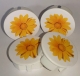 4 Stück Dekosteckel DS-403_Blume_gelb