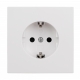 ESH-347 Schutzkontakt-Steckdose SHALLOW-weiss