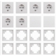 ESH-393 Schalter und Steckdosen Set STANDARD 16-teilig SHALLOW-weiss